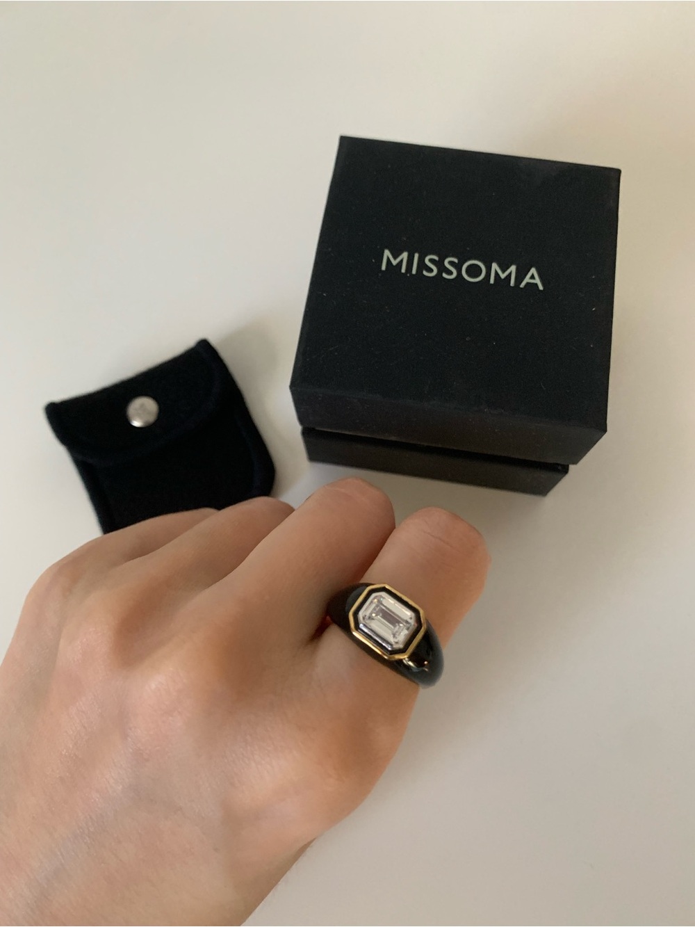 Missoma Enamel & Stone Dome Statement Ring